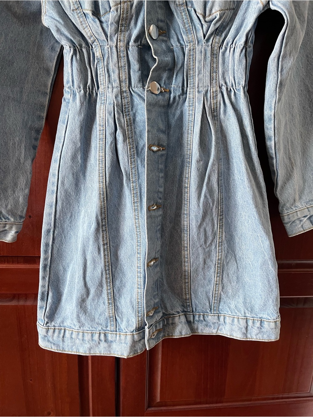 I Saw It First Light Wash Denim Dress - Picture 4 of 14